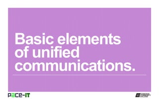 Basic elements
of unified
communications.
 