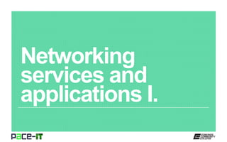 Networking
services and
applications I.
 
