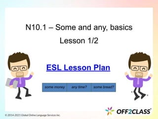 Some And Any – Free ESL Lesson Plan