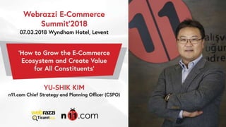 How to grow the ecosystem and create value for all constituents - Yushik Kim