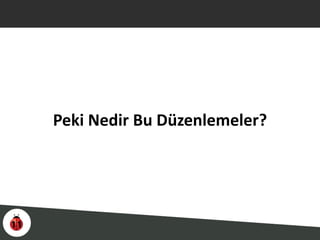 Peki Nedir Bu Düzenlemeler?
 