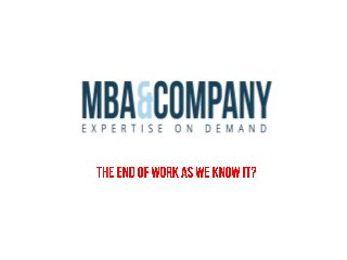 An Introduction to MBA & Company

 