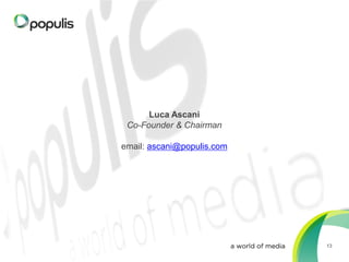 Luca Ascani
Co-Founder & Chairman
email: ascani@populis.com

13

 