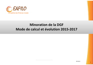 S5-0113
1
Minoration de la DGF
Mode de calcul et évolution 2015-2017
 