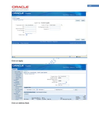 129 
Click on Apply 
Click on Address Book  