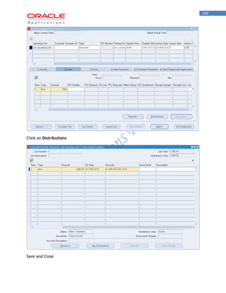 149 
Click on Distributions 
Save and Close  