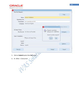 264 
5. Click on Submit button then No button 
6. N:- Other -> Concurrent  