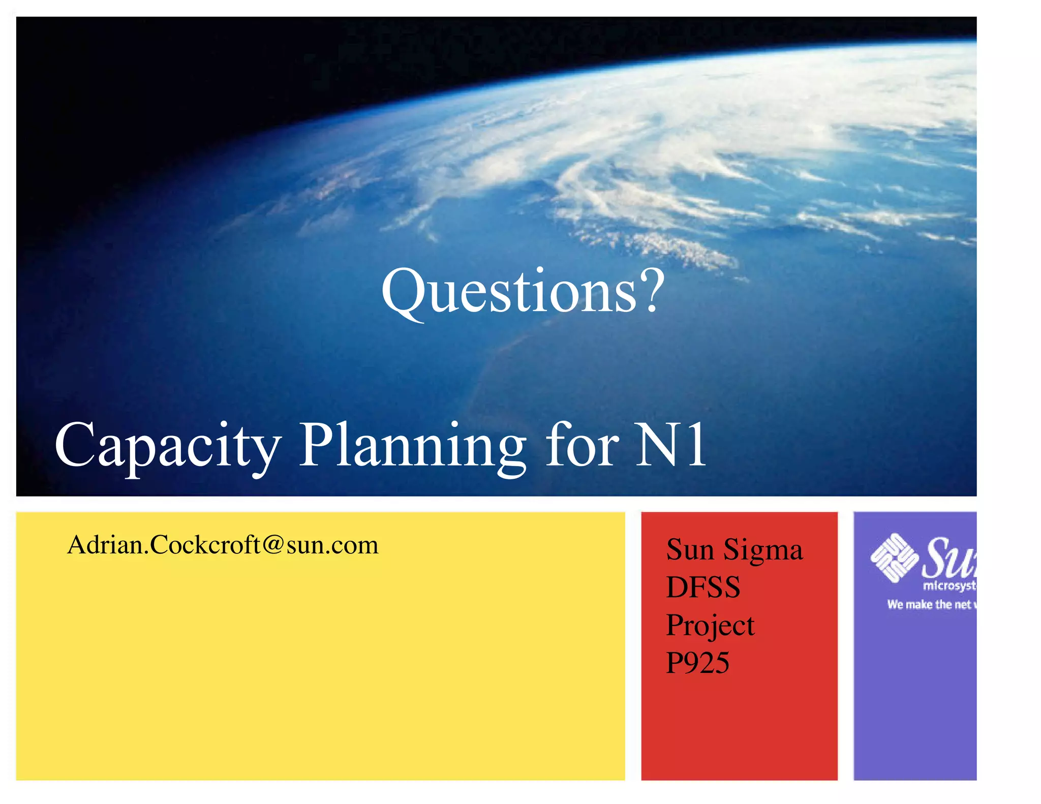Capacity Planning for Virtualized Datacenters - Sun Network 2003