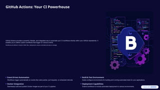 ci/cd with github actions and docker ppt | PPTX