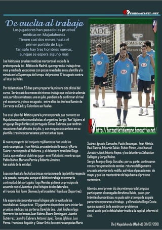 Nº 1 El Mensual de Forza Atleti Siempre.