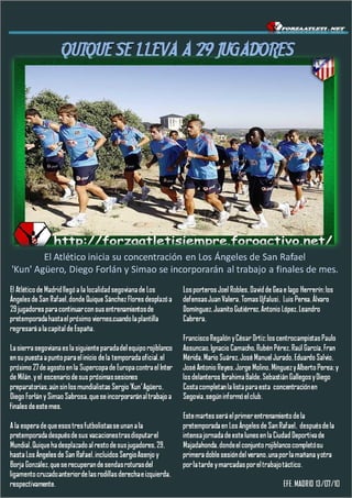 Nº 1 El Mensual de Forza Atleti Siempre.