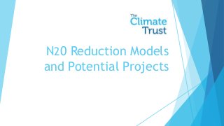 N20 Reduction Models 
and Potential Projects 
 