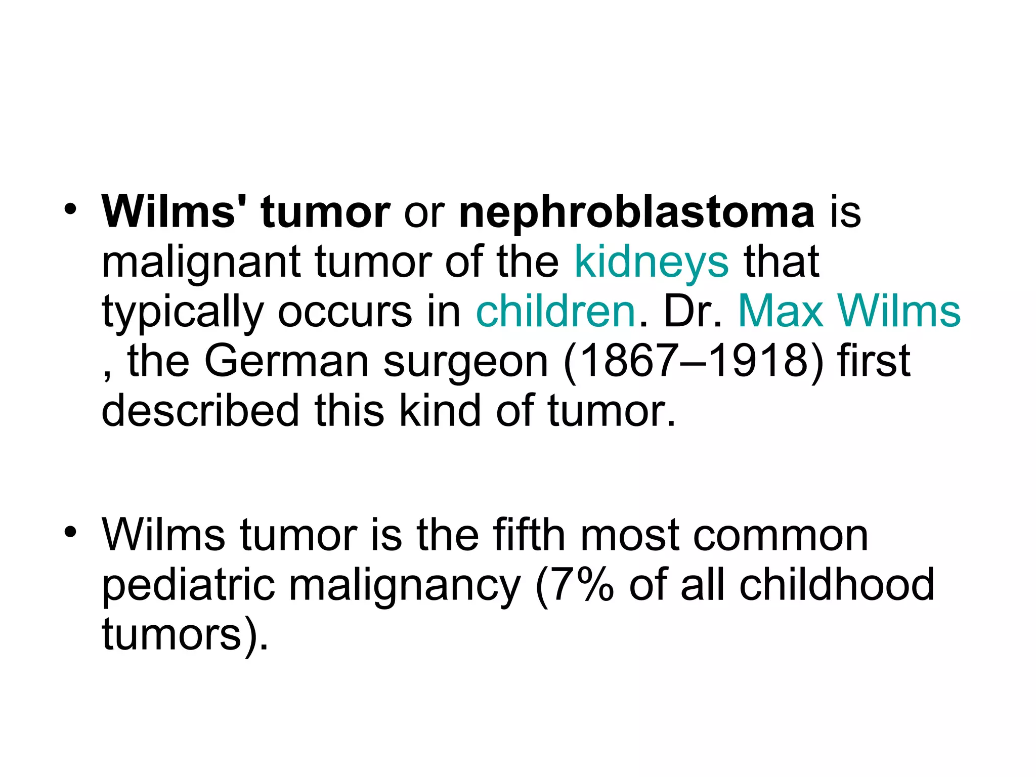 Wilms tumor | PPT