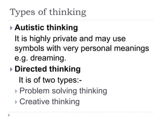 [Behav. sci]thinking by SIMS Lahore | PPTX
