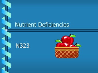 Nutrient Deficiencies 
N323 
 