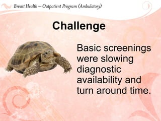 Challenge  Basic screenings were slowing diagnostic availability and turn around time. 