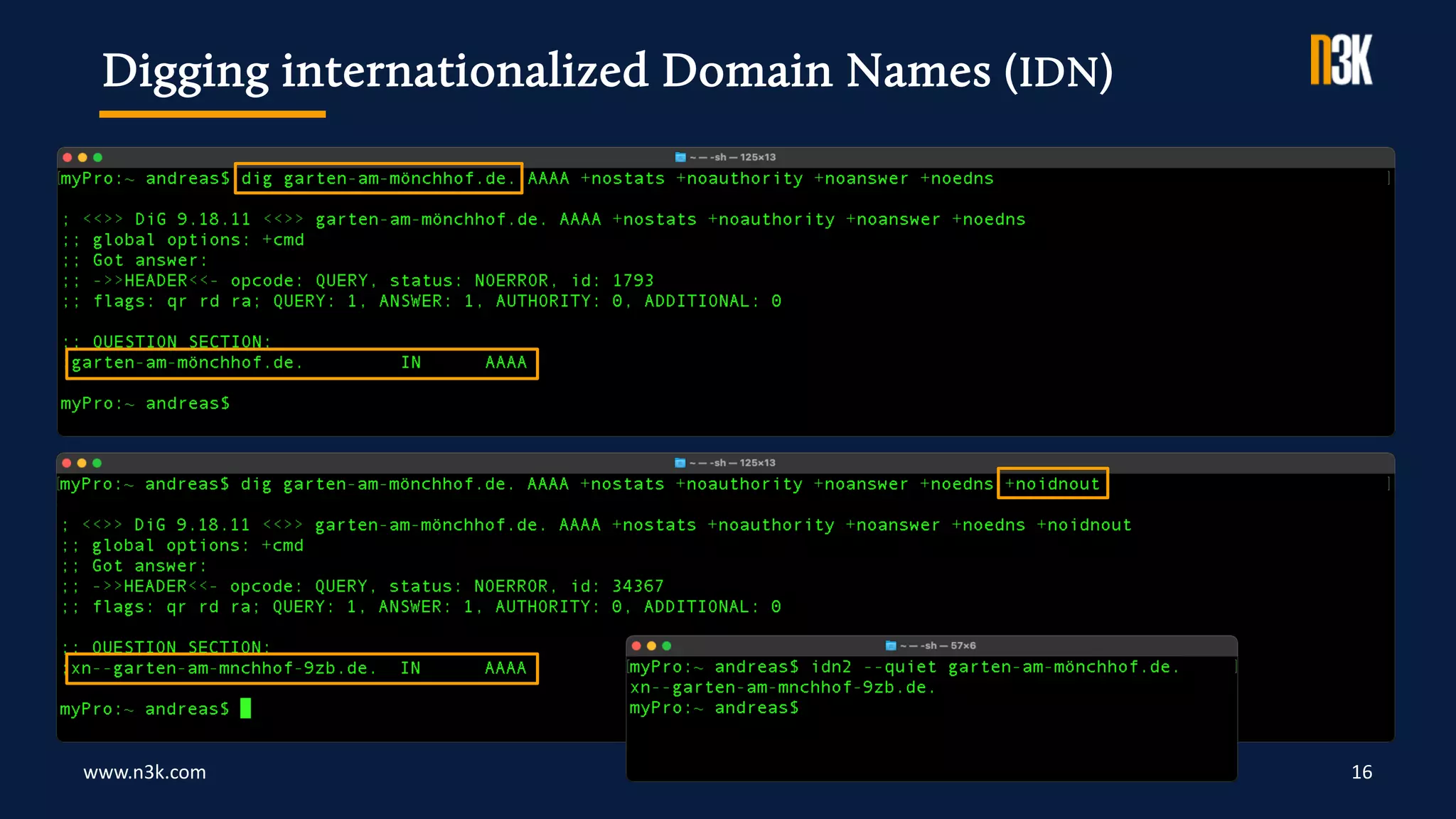 www.n3k.com 16
Digging internationalized Domain Names (IDN)
 