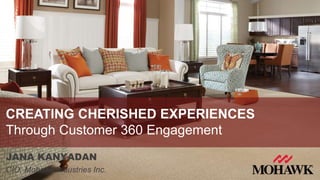 JANA KANYADAN
CIO, Mohawk Industries Inc.
CREATING CHERISHED EXPERIENCES
Through Customer 360 Engagement
 