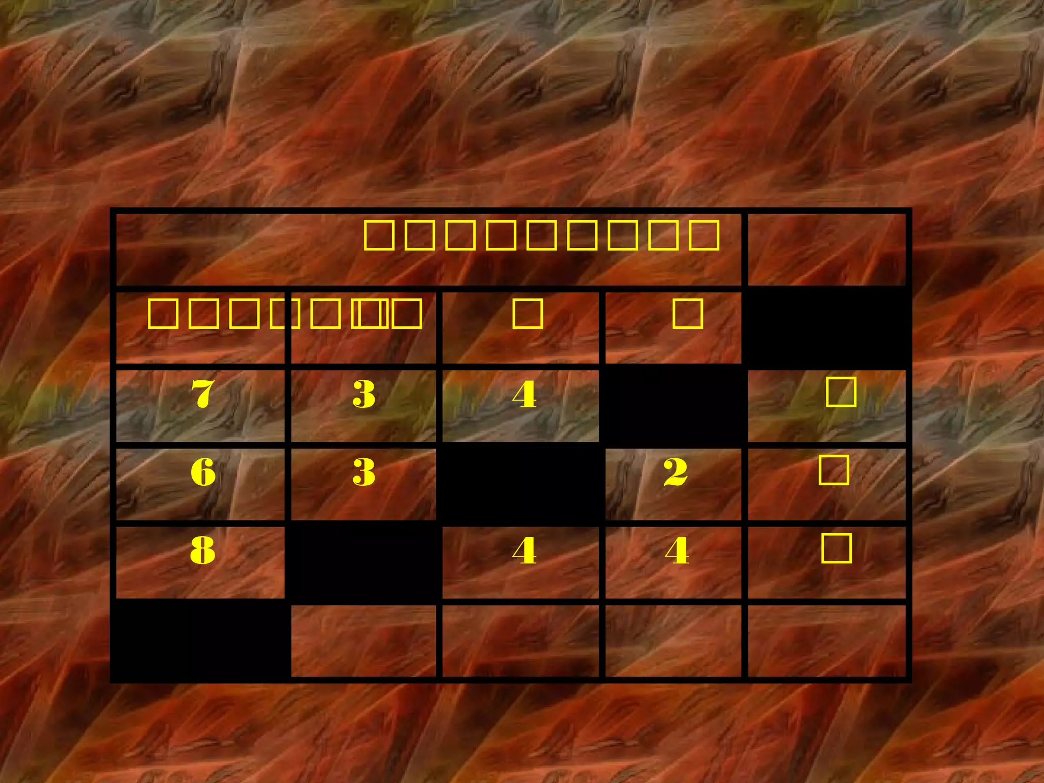 ‫تتتتتتتتت‬
‫تتتتتتت‬‫ت‬ ‫ت‬ ‫ت‬
7 3 4 ‫ت‬
6 3 2 ‫ت‬
8 4 4 ‫ت‬
 