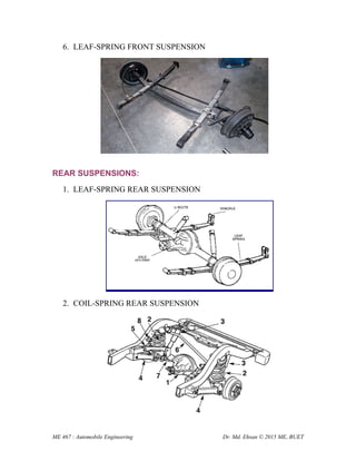 Automobile: Brakes and Suspension | PDF
