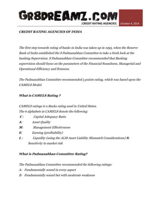 Credit rating agencies | PDF
