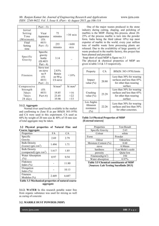 Partial Replacement of Cement with Marble Dust Powder | PDF