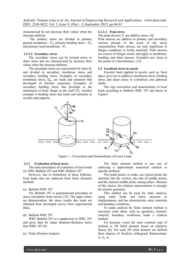 Analysis of Stress in Nozzle/Shell of Cylindrical Pressure Vessel under ...