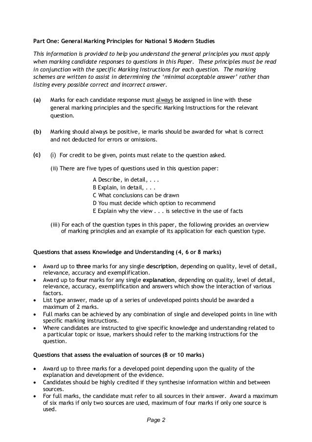 sqa nat 5 business assignment marking scheme