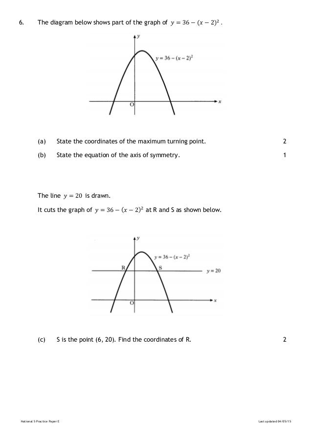 N5 Practice Papers D F With Solutions
