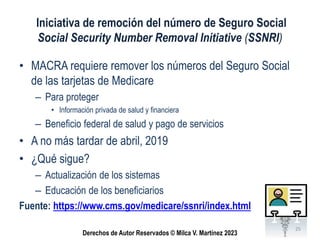 Derechos de Autor Reservados © Milca V. Martínez 2023
Iniciativa de remoción del número de Seguro Social
Social Security N...