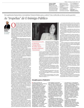 32 • Público • Domingo 22 Junho 2008
EMPREGO

       COMUNIDADE INTERMUNICIPAL                                                                                                                                                                          PRECISA-SE
           DO VALE DO MINHO                                                                                                                                                                            DE COLABORADOR
                                AVISO                                                                                                                                                                                      M/F
                           Oferta de Estágio
 Torna-se público que a Comunidade Intermunicipal do Vale do Minho (Vale do
                                                                                                                       Pretende Contratar                                                              Galeria de Arte Contemporânea/Moderna
                                                                                                                                                                                                       de prestígio, em Lisboa, está a admitir co-
 Minho-CI) promove um estágio, no âmbito do Programa Estágios Proﬁssionais na                                                                                                                          laborador/a para a sua galeria de Lisboa
 Administração Local (PEPAL), com as seguintes características:
 Destinatários: Jovens entre os 18 e os 30 anos possuidores de Licenciatura,
                                                                                                                             Jurista                                                                   com experiência no ramo e com carteira
 recém-saídos do sistema de educação e formação à procura do 1.º emprego ou
                                                                                                                                                                                                       de clientes. Bons incentivos e prémios de
                                                                                                 Assessor da Direcção Executiva                                                                        produtividade. Conhecimentos de línguas
 desempregados à procura de novo emprego.
 Número de estágios por habilitação e área funcional de oferta: 1 estágio para
                                                                                                 N.º de lugares: 1 (Técnico Superior)                                                                  e informática Windows, Mac e Ms Ofﬁce.
 Licenciados em Direito, para prestar apoio jurídico-administrativo na gestão da Vale            Local de Trabalho: Lisboa
                                                                                                                                                                                                           Conﬁdencialidade nas candidaturas.
 do Minho-CI, designadamente aos técnicos responsáveis pelo planeamento e exe-
                                                                                                 Qualiﬁcações:
 cução de projectos apoiados pelos fundos comunitários.                                                                                                                                                 Resposta a este jornal ao n.º 1/2671
 Local de realização do estágio: Comunidade Intermunicipal do Vale do Minho,                     a) Licenciatura em Direito com classiﬁcação mínima de 14 valores;
 Av.ª Miguel Dantas, Valença.                                                                    b) Bons conhecimentos de inglês falado e escrito.
 Duração do estágio: 12 meses.
 Método de selecção: Avaliação Curricular e Entrevista Proﬁssional de Selecção, po-              Condições Preferenciais:
 dendo as candidaturas serem objecto de análise preliminar para veriﬁcação dos re-               a) Experiência em direito administrativo;
 quisitos exigidos, em momento prévio à aplicação do método de selecção, sendo, de
                                                                                                 b) Experiência em direito do trabalho;
 imediato, elaborado a lista dos candidatos admitidos e a de candidatos excluídos.
 Requisitos essenciais e eliminatórios de candidatura: Os requisitos gerais pre-                 c) Experiência em direito da função pública.
 vistos no art.º 29, do Decreto-Lei n.º 204/98, de 11 de Julho; Habilitação literária de
 acordo com a área exigida; Jovens com idade compreendida entre os 18 e os 30
                                                                                                 Os currículos deverão ser enviados, até ao dia 30 de Junho, para a Direcção Executiva da
 anos, recém-saídos dos sistema de educação e formação à procura do primeiro                     ERC, Avª 24 de Julho, n.º 58, 1200-869 Lisboa ou para o endereço electrónico info@erc.pt
 emprego ou desempregados à procura de novo emprego, que não tenham frequen-
 tado o PEPAL/1.ª edição ou o PEPAP-Programa de Estágios Proﬁssionais na Admi-
 nistração Pública Central. Deverão apresentar prova da situação de desemprego, que
 pode ser feita por declaração de entidade pública idónea para o efeito, a pedido do              Administração Regional                  Ministério da Saúde
 próprio, desde que permita demonstrar, de forma inequívoca, a situação de desem-                 de Saúde do Norte, I.P.
 prego, nomeadamente IEFP, Segurança Social e Direcção-Geral dos Impostos.
 Requisitos Preferenciais de Candidatura: Têm prioridade no acesso ao PEPAL
 os jovens à procura de emprego que, nessa qualidade, se encontrem inscritos há
 mais de três meses nos centros de emprego, sendo da responsabilidade do can-
 didato informar a Vale do Minho-CI da veriﬁcação da prioridade, através de decla-              Concurso interno geral para preenchimento de 42 lugares
 ração do IEFP.
 Conhecimento dos problemas e tarefas inerentes à função a exercer; formação
                                                                                                de Assistente da carreira Médica de Medicina Geral e Fami-
 proﬁssional complementar, capacidade de relacionamento interpessoal e iniciativa;
 interesse e motivação proﬁssional.
                                                                                                liar, constantes dos mapas de pessoal dos Centros de Saú-
 Oferece-se: Bolsa de estágio mensal, no montante de 2 salários mínimos nacionais
 (correspondendo actualmente a € 852), subsídio diário de refeição (de montante
                                                                                                de pertencentes ao distrito do Porto, no âmbito do Serviço
 equivalente ao ﬁxado para os trabalhadores da Administração Pública).
 Prazo para formalização da candidatura: As candidaturas devem ser entregues
                                                                                                Regional da Administração Regional de Saúde do Norte, IP
 na Comunidade Intermunicipal do Vale do Minho, Av.ª Miguel Dantas, 69, 4930
 – 678 Valença até às 17h30 do dia 04 de Julho de 2008. Só serão consideradas as
 candidaturas recebidas até esta data.                                                          Nos termos do disposto no ponto 50, Secção III, da Por-                                                   Edital
 Formalização da candidatura: As candidaturas são formalizadas obrigatoria-                                                                                                  Nos termos do art.º 21.º da Lei n.º 2/2004, de 15 de Janeiro, com a
 mente utilizando o formulário que se encontra disponível nos sítios da Internet                taria n.º 47/98, de 30/01, torna-se público que se encon-
                                                                                                                                                                             redacção que lhe foi dada pelo artigo 2.º Lei 51/2005 de 30 de Agosto,
 www.valedominho.pt ou www.dgaa.pt, em PEPAL / 2.ª edição Pepal, acompa-
 nhadas de fotocópia do certiﬁcado de habilitações, Curriculum Vitae, certiﬁcado                tra aberto o concurso acima mencionado, pelo prazo de                        faz-se público que, por despacho de 20.05.2008 do Presidente do Insti-
 comprovativo das acções de formação, declaração da situação de desemprego,                                                                                                  tuto Politécnico de Lisboa, pelo prazo de 10 dias úteis a contar da data
 fotocópia do Bilhete de Identidade e do Cartão de Contribuinte.
                                                                                                20 dias úteis, devendo observar-se as condições referi-                      de publicação do presente edital no Diário da República, se encontra
 Os candidatos admitidos à entrevista de selecção, a realizar no dia 11 ou 14 de                das no aviso de abertura publicado no Diário da Repúbli-                     aberto procedimento concursal com vista ao provimento de uma vaga
 Julho, na sede da Vale do Minho-CI, serão contactados via telefone. Todos os can-                                                                                           de Director de Serviços de Assessoria de Planeamento e Gestão, cargo
 didatos, admitidos e excluídos, serão informados por carta registada.                          ca, II.ª série, n.º 116, de 18 de Junho de 2008.                             de direcção de nível intermédio, em regime de comissão de serviço
 Informações complementares: A obter mediante solicitação aos serviços da Vale                                                                                               para os Serviços Centrais do Instituto Politécnico de Lisboa.
 do Minho-CI, durante o horário de expediente.
                                                                                                                                                                             Área Funcional - Gabinete de Assessoria de Planeamento e Gestão.
 Valença, 22 de Junho de 2008                                                                                         ARS do Norte, IP
                        O Presidente do Conselho Directivo
                                                                                                                                                                             Requisitos de Admissão - Os candidatos deverão ser detentores de
                            António Rui Esteves Solheiro                                                     O Vogal do Conselho Directivo                                   licenciatura e ter experiência proﬁssional em carreiras de administra-
                                                                                                                                                                             ção pública em cujo provimento seja legalmente exigível uma licencia-
                                                                                                                   Dr. A. Pimenta Marinho                                    tura num mínimo de seis anos.
                                                                                                                                                                             Perﬁl Pretendido - Experiência mínima de seis anos no exercício de
                                                                         UNIÃO EUROPEIA
                                                                         Fundo Social Europeu                                                          Público, 2008.06.22   funções ligadas à gestão de estabelecimentos do ensino superior em
                                                                                                                                                                             geral e do ensino politécnico em particular;
                                                                                                                                                                             Competência e aptidão técnica para o exercício de funções de direcção,
                                                                                                                                                                             coordenação e controlo;
     A Simple Solutions                                                                                                                                                      Licenciatura em Economia;
                                                                                                                                                                             Capacidade de liderança, comunicação, iniciativa, relacionamento in-
 Procura um programador com                                                                                                                                                  terpessoal e trabalho em equipa;
 experiência mínima de um ano.                                                                                                                                               Métodos de selecção a utilizar - A selecção é feita por escolha, nos
 O interessado deve ter conheci-                                                                                                                                             termos do disposto no n.º 5 do artigo 21.º da Lei n.º 2/2004, de 15
 mentos nas tecnologias .Net e Sql                                                                                                                                           de Janeiro, republicada em anexo à Lei n.º 51/2005, de 30 de Agosto,
                                                                                                                                                                             e recairá no candidato que, em sede de apreciação de candidaturas
 Server.                                                                                                                                                                     com discussão curricular e entrevista proﬁssional de selecção, melhor
 As suas tarefas serão realizadas nas                                                                                                                                        corresponda ao perﬁl desejado.
 nossas instalações no Taguspark.                                                                                                                                            Formalizações das candidaturas - As candidaturas devem ser for-
                                                                                                                                                                             malizadas mediante requerimento, do qual deve constar a identiﬁ-
 Respostas para:                                                                                                                                                             cação do candidato, bem como o cargo a que se candidata, dirigido
 c.teixeira@simplesolutions.pt                                                                                                                                               ao Presidente do Instituto Politécnico de Lisboa, Estrada de Benﬁca,
                                                                                                                                                                             n.º 529, 1549-020 Lisboa, com menção da referência do processo de
 919509305                                                                                                                                                                   selecção, podendo ser entregue em mão ou remetido pelo correio, em
                                                                                                                                                                             carta registada com aviso de recepção. Os requerimentos de admis-
                                                                                                                                                                             são ao procedimento concursal devem ser acompanhados da seguinte
                                                                                                                                                                             documentação:
                                                                                                                                                                             a) Curriculum Vitae detalhado, devidamente datado e assinado;
                                                                                                                                                                             b) Fotocópia do certiﬁcado de habilitações literárias;
                                                                                                                                                                             c) Documento comprovativo dos requisitos previstos no n.º 1 do artigo
                                                                                                                                                                             20.º da Lei n.º 2/2004, de 15 de Janeiro, com a redacção que lhe foi
                                                                                                                                                                             dada pela Lei n.º 51/2005, de 30 de Agosto.
                                                                                                                                                                             Prazo de entrega das candidaturas: dez dias úteis contados do dia
                                                                                                                                                                             imediato ao da publicação do presente aviso.
                                                                                                                                                                             O júri é composto pelos seguintes elementos:
                                                                                                                                                                             Presidente: António José Carvalho Marques, Administrador do Insti-
                                                                                                                                                                             tuto Politécnico de Lisboa.
                                                                                                                                                                             Vogais Efectivos: Teresa Maria Oliveira Cabeçudo Torres Martins, Ad-
                                                                                                                                                                             ministradora dos Serviços de Acção Social;
                                                                                                                                                                             Graciete Pinto Correia, Secretária do Instituto Superior de Contabili-
                                                                                                                                                                             dade e Administração de Lisboa.
                                                                                                                                                                             Vogais Suplentes: Maria Teresa Martins Campanella de Carvalho,
                                                                                                                                                                             Secretária da Escola Superior de Educação de Lisboa;
                                                                                                                                                                             Paula Cristina Abraços Moniz Almeida, Secretária da Escola Superior
                                                                                                                                                                             de Comunicação Social.
                                                                                                                                                                             Assiste ao júri a faculdade de exigir a qualquer candidato, em caso de
                                                                                                                                                                             dúvida sobre a situação que descreveu, a apresentação dos documen-
                                                                                                                                                                             tos comprovativos das suas declarações.
                                                                                                                                                                             O júri pode considerar que nenhum dos candidatos reúne as condições
                                                                                                                                                                             para ser nomeado.
                                                                                                                                                                             Os candidatos são notiﬁcados do resultado do concurso, não havendo
                                                                                                                                                                             lugar à audiência dos interessados, conforme estipulado no n.º 11 do
                                                                                                                                                                             artigo 21.º da Lei n.º 2/2004,de 15 de Janeiro, com a redacção que
                                                                                                                                                                             lhe foi dada pela Lei 51/2005, de 30 de Agosto.
                                                                                                                                                                             Instituto Politécnico de Lisboa, 02.06.2008
                                                                                                                                                                                                       O Administrador
                                                                                                                                                                                                António José Carvalho Marques
 