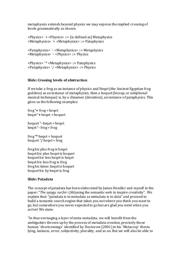 Transparency Opacity Antinomy Pataphysics Text