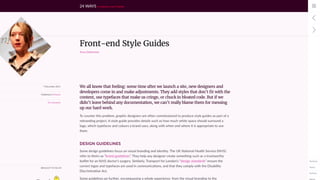 From Design to a modern Style Guide