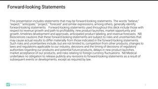 Forward-looking Statements
2
This presentation includes statements that may be forward-looking statements. The words “beli...