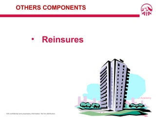 AIA confidential and proprietary information. Not for distribution.
37
OTHERS COMPONENTS
• Reinsures
 