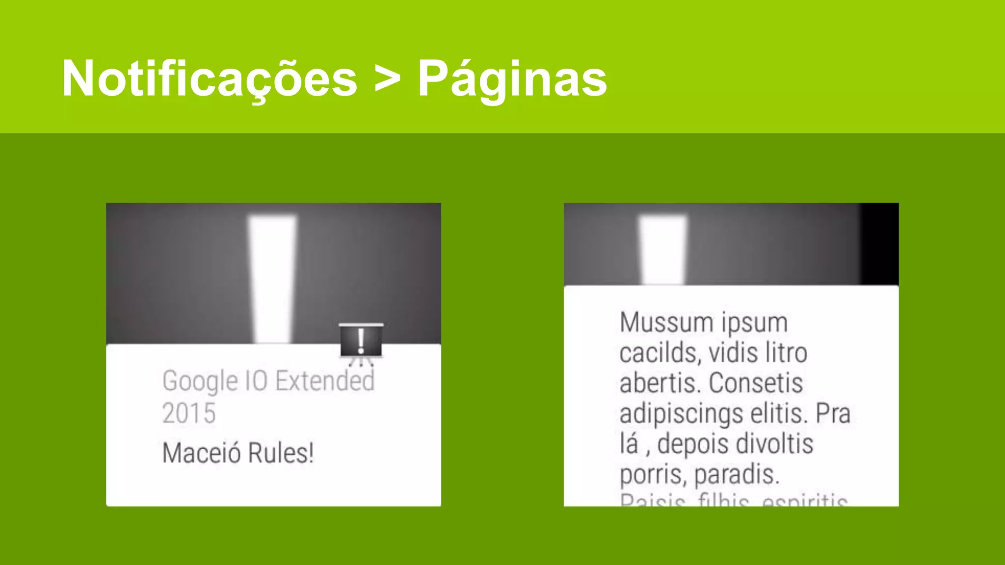 Notificações > Páginas
 