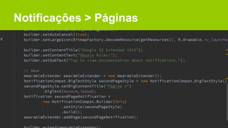 Notificações > Páginas
 