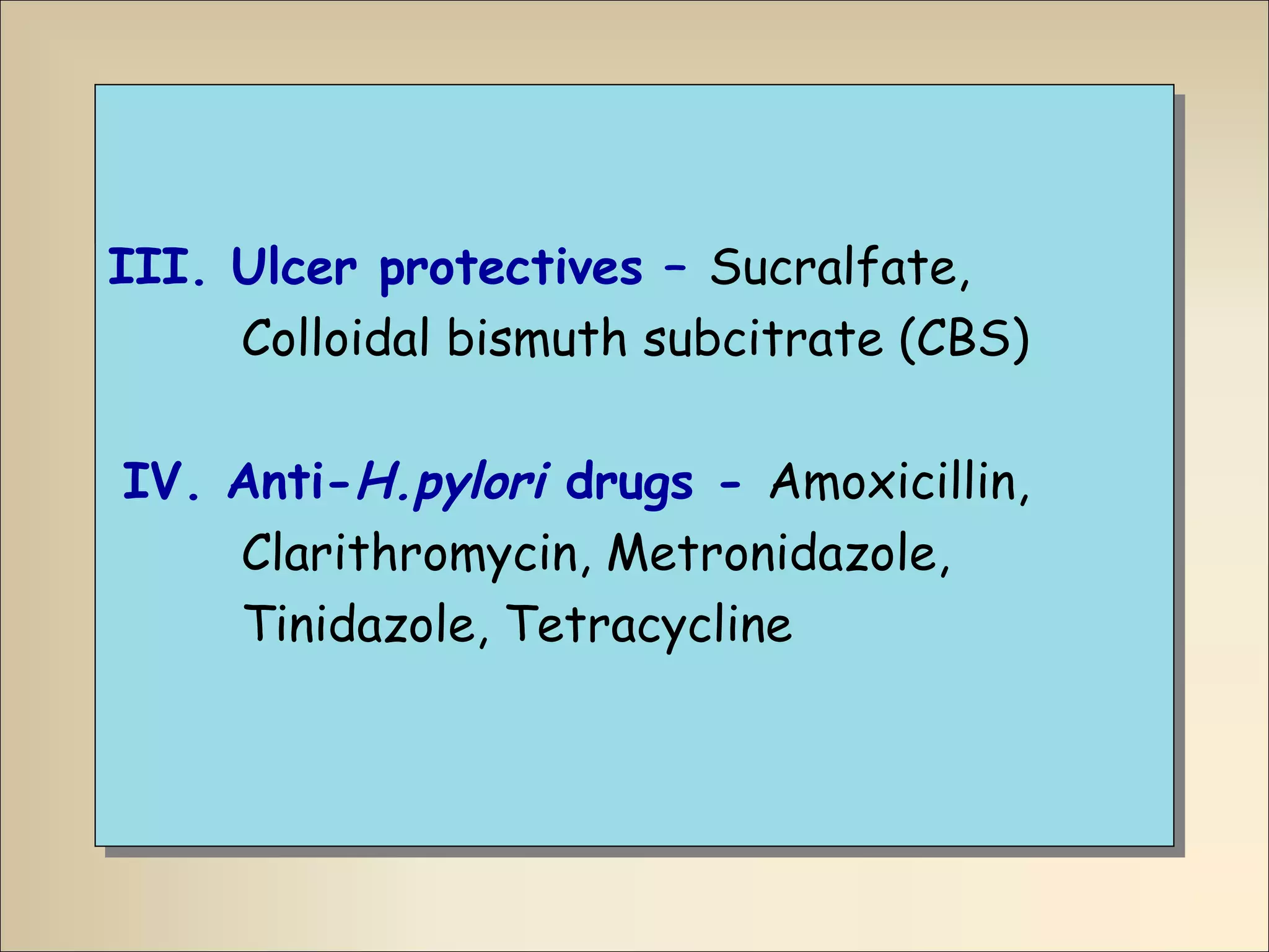 21.drugs used in peptic ulcer | PPT
