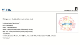 R in the Humanities: Text Analysis | PPTX