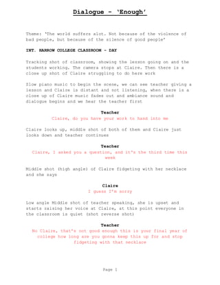 Script with dialogue | PDF