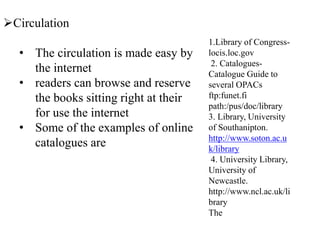 Internet Services and how to use library filed | PPTX