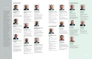 Senior Executive Team

Group Board of Directors

Executives
NAGICO’s executive
team is one of the
most educated,
trained, and
experienced in the
Caribbean. Our

Imran Mcsood-Amjad

Eric Ellis

Michael Gallagher

Koos Oosterwaal

Paul Dijkhoffz

Michael Bishop

Executive Director Claims and
Properties

Chief Financial Officer

Executive Director - Life Division

Executive Marketing Manager

Ronald Knowles

CEO of NAGICO Group of
Companies

Chairman

Founded NAGICO in 1982

Joined in 1988

Joined in 2010

Joined in 2011

Board Member

Joined in 2010

Chartered Insurer, ACII

Bachelor’s Degree in Business
Administration

Serves as Managing director BAICO
N.V Aruba

Bachelor’s Degree in International
Marketing

Joined in 2008

Chartered accountant, extensive
finance experience

Associated since 1982 as a
reinsurance consultant.

Bachelor’s Degree in Natural Sciences
from the University of Durham

25 years of experience of international
insurance

Bsc in Marketing, pursuing Masters
degree.

Former Chairman of HSBC
Reinsurance Treaty Limited

Provides financial information to
the Board of Directors and other
stakeholders and manages the
budget, financial regulations and
reporting for audits.

Expertise in analytical focus and
planning

NIMA-A accredidation

Expert in reinsurance, which is the
financial backing that allows NAGICO
to deliver claims no matter the
severity of the calamity.

Guided NAGICO from a single office
to a network spanning 19 territories
and annual income of over USD 100
million.

Managing Director of the St. Maarten
Mortgage Guarantee Fund
Chairman of the St. Maarten
Insurance Association

Supervisory Board

Directs claims reviews and audits
throughout NAGICO’s network

Members, Executive

Oversees purchasing and
maintenance of NAGICO’s properties.

Team and Junior

best and brightest
insurers, accountants,
lawyers and other
specialists that keep
NAGICO running
efficiently and

Executive Director of Finance and
Operations
Fellow Chartered Certified
Accountant (FCCA) accreditation
Former Senior Auditor at Deloitte &
Touche
Ensures the financial strength and
operational efficiency of NAGICO.

John Lawrence
Head of Group Compliance
Joined in 2007
Executive Director of several NAGICO
companies
Past president of the Financial
Services Association in Anguilla
Former Superintendent of the
Financial Services Commission and
Registrar General in the Turks & Caicos
Islands.

Junior Executive Team

Francis Bowman

Executive Director Product & New
Market Development

Dalton Lashley

Joined in 2001

Joined in 2008

Financial Analyst

Advisor in Insurance (AAIA), Fellow of
the Life Management Institute (FLMI),
Associate’s Degree in four other
disciplines
Center of Excellence Director for
NAGICO in The Bahamas and St. Lucia
Product Development Director

Board Member
Joined in 2008
Former Chairman and current Deputy

Fellow Chartered Certified
Accountant (FCCA) accreditation

Chairman NAGICO Group Board
of Directors. Former President and
Senior Manager of RBTT Bank N.V

Prepares and oversees regulatory
filings in certain territories and the
financial section of the annual report.

Chartered Property Casualty
Underwriter (CPCU) Accredited

Senior Managing Director and
General Manager of the Antilles
Banking Corporation

Karson Bovell

Country Manager of the Royal Bank of
Canada for St. Vincent and St. Kitts.

Executive Manager - Medical
Division
Joined in 2009

NAGICO provides the

Fellow Life Management Institute
(FLMI)
Fellow Financial Services Institute
(FFSI)

Vincent Haakmat
Executive Director of Information
Technology

Fellow Life Health Claims
Managed Healthcare Professional
(MHP)

Joined in 1999

2020 our team will be

Certified in Visual Basic, COBOL, RPG-2,

the best team in the

RPG-400, and C

region, bar none.

Experience in Microsoft Certifications
in Windows Desktops, Servers,
Software Design, and Networks
Certified Ethical Hacker
Created “Insurance Pro,” a program
that revolutionized NAGICO’s
insurance management and is now
used by all NAGICO branch offices
and general agents.

6

Former accountant and auditor for
Peat Marwick (now KPMG).

MSC in Major Economics

Vibert Williams

Joined in 2002 as CFO

they ensure that

our customers. By

Partner at HLB Galanis & Co.

Glenville Blake

importantly of all,

service possible to

Fellow of The Chartered Association
of Certified Accountants (FCCA)

Presided over acquisition of British
American Insurance Company

smoothly. Most

fastest and friendliest

BBA in Major International Business

Leads the marketing for the
company and its services, including
spearheading a new marketing push
in 2012.

Member of the Association of
Certified Accountants (ACCA)
since 1981.

MBA in Major Finance

Executive Team
represent 20 of the

HBS-B in Business Administration

Chairman since 2008.

Dwayne Elgin
Executive Director Underwriting
and Reinsurance
Joined 2001
Chartered Property Underwriter
(CPCU) accreditation
Associate’s Degree in Commercial
Underwriting, Reinsurance and
General Insurance (AIS)
Accredited Adviser in Insurance
(AAIA)
Directs certain NAGICO markets in the
Eastern Caribbean.

Detlef Hooyboer
Executive Director, ABC islands
Joined 2004
Master of Science, degree in Business
Administration with emphasis in
Strategic Management, Financial
Management, Strategic Control
Systems, Project Management
and Management of non-profit
organizations.
Holds a Chartered Property and
Casualty Underwriter degree
from the American Institute for CPCU.

Dilys Alphonso

Associate Annuity Products and
Administration

Joined in 1984

Associate Insurance Agency
Administration
Associate Insurance Regulatory
Compliance
Health Insurance Associate
Professional Customer Service
certifications
Over 20 years in insurance industry.

Financial Controller
Associate’s degree in accounting,
professional examinations in
Business Management Skills, Human
Resources, Sage Accpac ERP Certified
General Ledger and Accounts Payable
Specialist
28 years of accounting experience
Oversees the operations of the
finance department

Ron Verhaar
Board Member
Joined in 2005
General Manager of The Caravanserai
Beach Resort in St. Maarten
Former tax auditor in The Netherlands
and St. Maarten from 1986-2004.

Thomas Astaphan
Board Member
Joined in 1987
Board of Directors
Bachelor of Science Degree in
Psychology and Economics
LLB in Law and LEC (Bars)
Currently practices law in Anguilla.

 