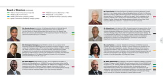 21 
Board of Directors (continued) 
National General Insurances Corp.N.V. 
NAGICO Life Insurance N.V. 
NAGICO Insurance Company Limited 
NAGICO Insurance (Trinidad & Tobago) Limited 
NAGICO Insurance (Bahamas) Limited 
NAGICO (St. Lucia) Limited 
NICL General Insurance Company Limited 
Ms. Dawn Davies has been the Director of NAGICO Insurance (Bahamas) Limited 
since 2011. Mrs. Davies retired as Deputy Managing Director of Fortis Fund Services 
(Bahamas) Limited in 2000, after having served in managerial positions in the financial 
services sector in The Bahamas for over thirty-five years. She is a graduate of the 
University of Strathclyde in Scotland and obtained her M.B.A. from the University 
of Miami, Florida. Currently, Mrs. Davies serves as a Director of Euro-Dutch Trust 
Company (Bahamas) Limited and a number of investment companies. 
Mr. Edward Lord is the Director of NICL General Insurance Company Limited. He is 
the Administrative Manager of the Grenada Ports Authority and past member of the 
Grenada Sustainable Development Council. In 2006, Lord was a part of the Ministry 
of Finance Strategy Design Team which formulated the Grenada Export Strategy. Mr. 
Lord represented the Ministry of Environment, Foreign Trade and Export Development 
in preparing the social road map on building a green economy for sustainable 
development in Carriacou and Petite Martinique, Grenada for United Nations 
Department of Economic and Social Council. 
Ms. Lisa Fulchan is a member of the Board of Directors of NAGICO Insurance 
(Trinidad & Tobago) Limited. Ms. Fulchan is a Senior Partner of the Trinidad law firm 
Pollonais Blanc de la Bastide and Jacelon. She was admitted to Roll of Solicitors 
of England and Wales in 1992 and admitted to practice in Trinidad and Tobago in 
1994. She has had a varied Civil practice which included General Insurance Law and 
instructed and appeared in both the High Court and the Court of Appeal. She is a 
member of the Law Association of Trinidad and Tobago. 
Mr. Mark Teelucksingh is a member of the Board of Directors of NAGICO Insurance 
(Trinidad & Tobago) Limited, NAGICO General Insurance Corp. N.V. and NAGICO Life 
Insurance N.V.. He presently holds the position of Director-Finance & Administration 
and Corporate Secretary at Ferreira Optical Limited. He previously worked at 
Nationwide Insurance starting as an Assistant Accountant. He attained his FLMI 
designation while at Nationwide and acquired his MBA from the Heriot Watt University 
in 2009. Mr. Teelucksingh previously worked at Royal Bank of Trinidad and Tobago 
and is currently the Corporate Secretary for Ferreira Optical Limited. 
Ms. Brenda Brooks is a member of the Supervisory Board of National General 
Insurance Corp. N.V. and NAGICO Life Insurance N.V. and is an Attorney at 
Law and Director at Brooks & Associates Attorneys at Law on St. Maarten. Ms. 
Brooks also serves as the Chairperson of the Supervisory Board at the Bureau for 
Telecommunications & Post in St. Maarten. 
Mr. Christopher Henriques joined NAGICO in 2012. He is a member of the 
Supervisory Board and Managing Director of NAGICO Insurance (Trinidad & Tobago) 
Limited. Mr. Henriques holds a CPCU from the American Institute, a MBA in Finance, 
HIA, ARM, ALCM and a Diploma in Insurance Studies. Henriques has a wealth 
of experience in the insurance field as he previously held the position of General 
Manager for GTM Insurance Company prior to NAGICO’s acquisition, Vice President 
Overseas Operations for The Beacon Insurance Company Ltd. and Insurance 
Executive Technical for CIC (St. Lucia) Ltd. 
Mr. Vibert Williams joined NAGICO in 2001. He is a member of the Board of 
Directors and Managing Director of NAGICO Insurance (Bahamas) Limited and the 
Executive Director for Regional Development. Mr. Williams has a wealth of insurance 
experience and holds a Chartered Property Casualty Underwriter (CPCU), an 
Accredited Adviser in Insurance (AAIA) and a Fellow of the Life Management Institute 
(FLMI) and holds an Associate Degree in four other insurance disciplines 
 