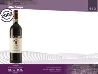 Alto Rouge
                                                     112




             South Africa’s oldest Red Wine Estate
 