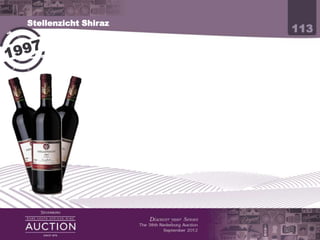 Stellenzicht Shiraz
                                                            113




                      15 years old wine from Stellenzicht
 