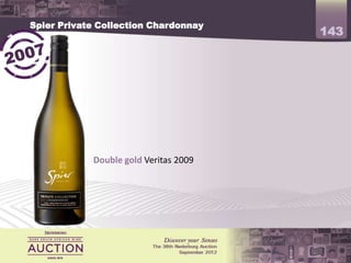 Spier Private Collection Chardonnay
                                       143




            Double gold Veritas 2009
 