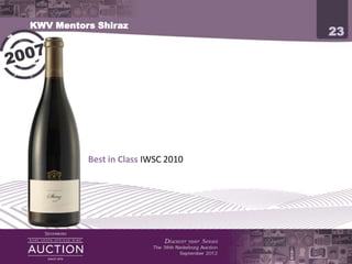 KWV Mentors Shiraz
                                    23




          Best in Class IWSC 2010
 