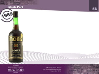 Monis Port
                                                                   56




             Double Gold Veritas 2001
             Dated Tawny Port.
             Matured for 11 years in 500L old French oak barrels
 
