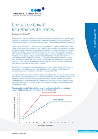 Contrat de travail les réformes italiennes