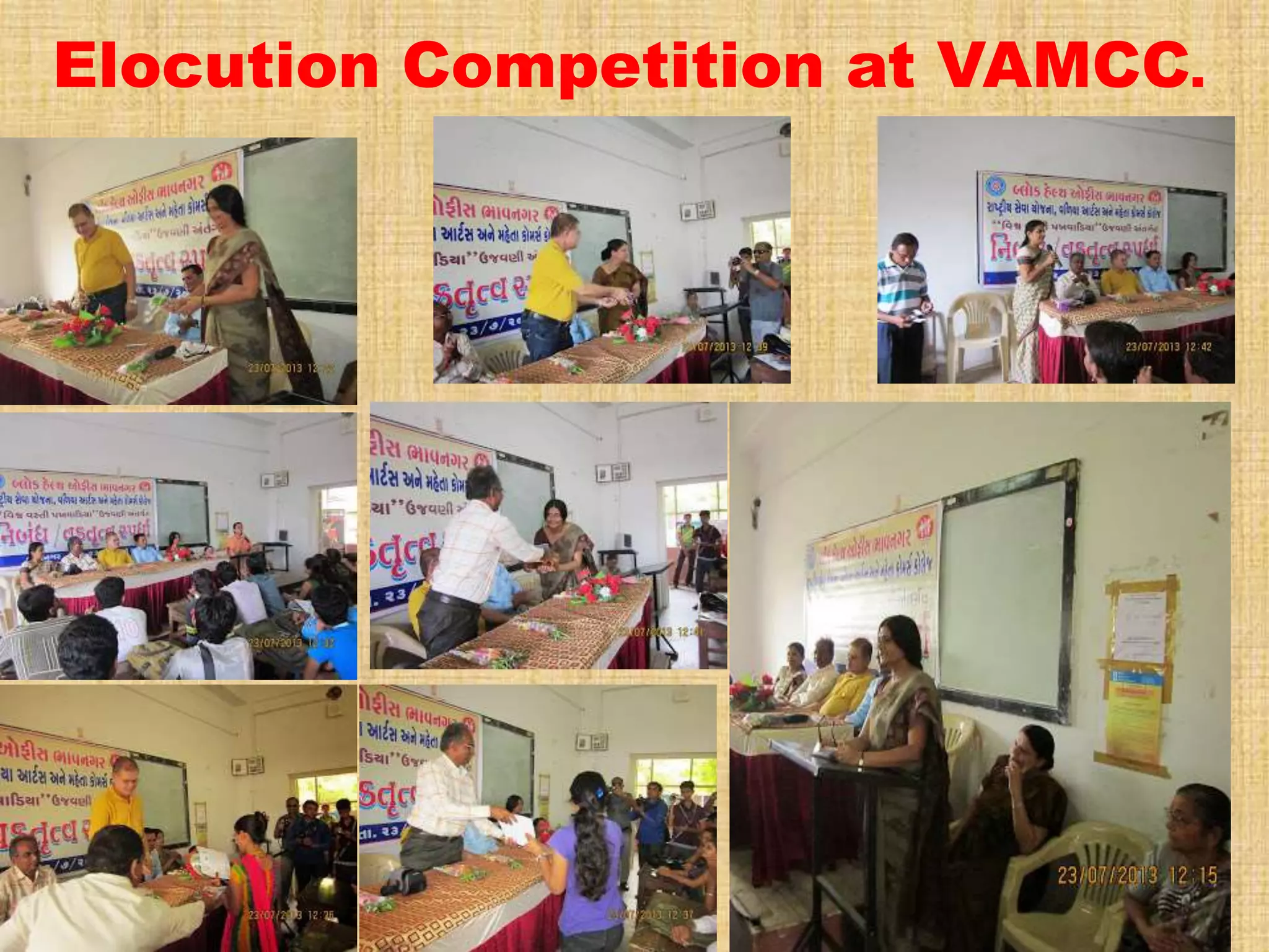 Elocution Competition at VAMCC.
 